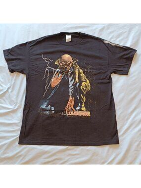 Vintage Y2K Tennessee River Thunder Sportswear Vampire Black T-Shirt Adult L